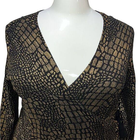 INC Glitter Printed Faux Wrap Dress - Picture 5 of 16